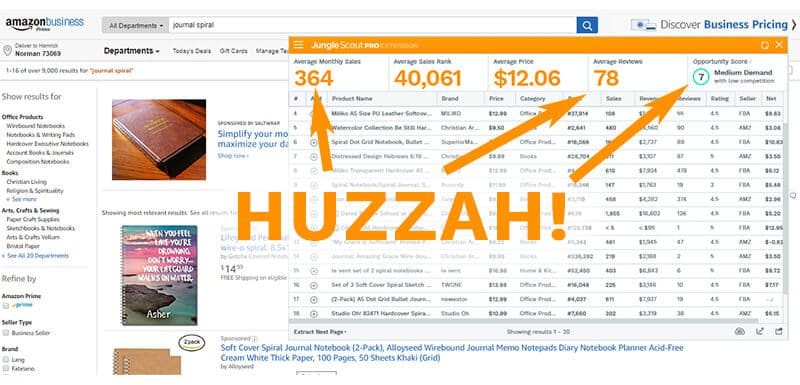 What to sell on amazon: Jungle Scout's Extension