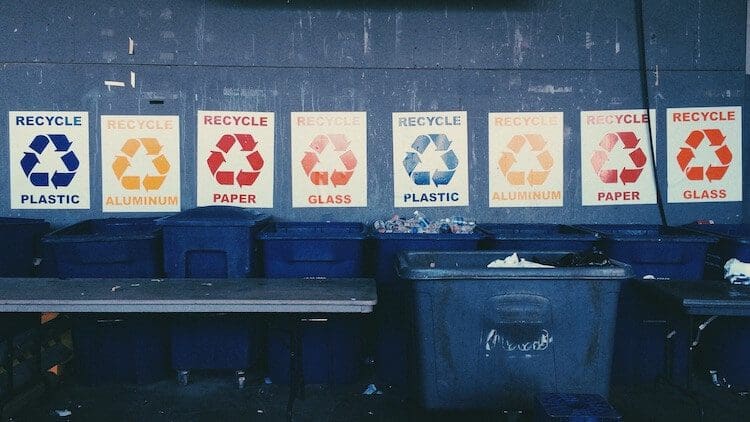 Sustainable business practices: recycling posters by @rebekah via Twenty20